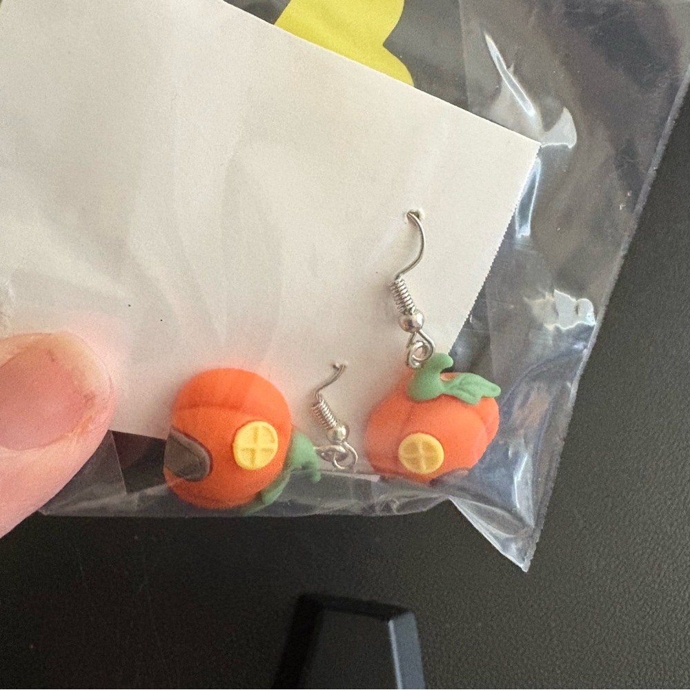 Fall pumpkin earrings
